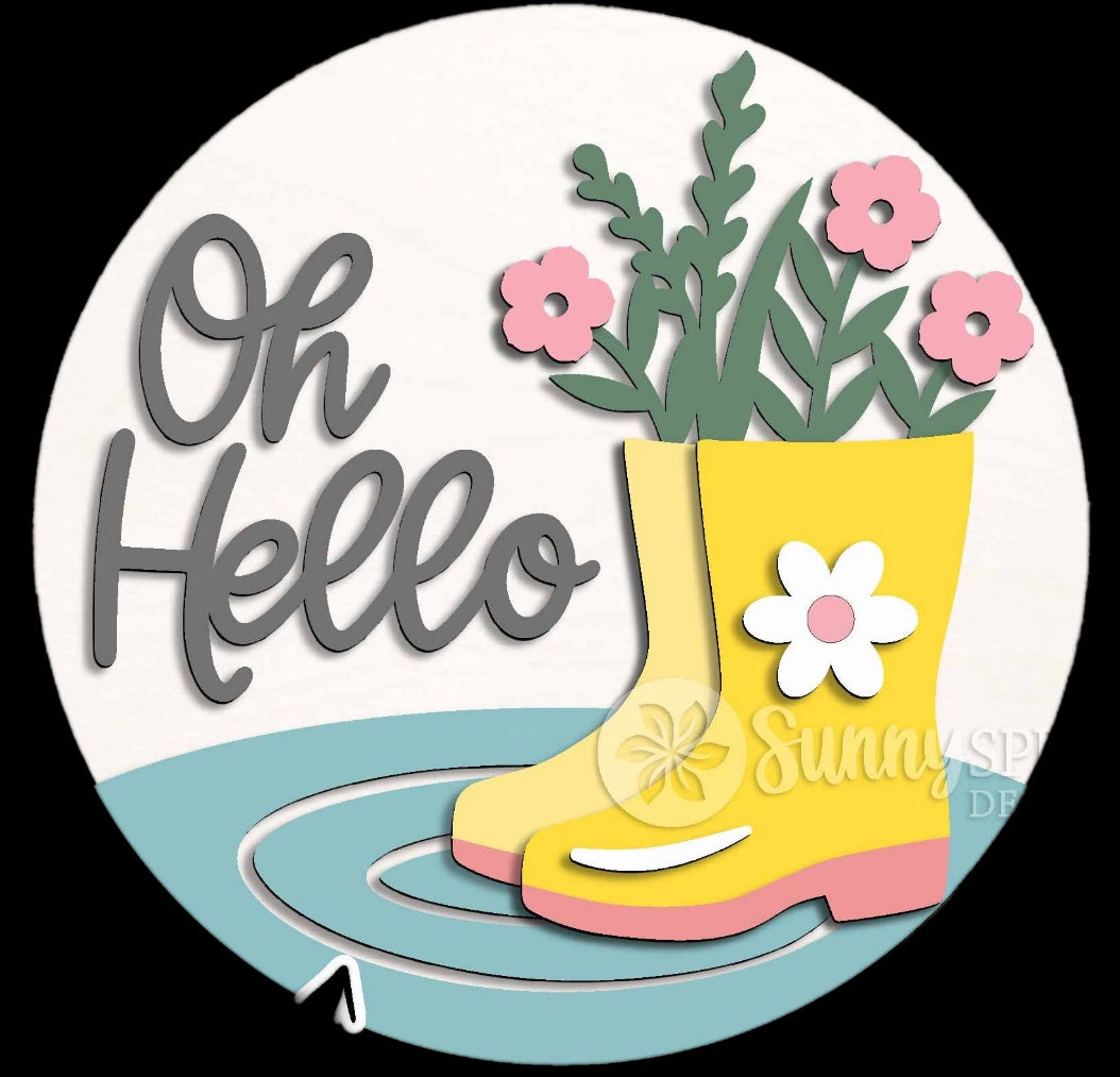 Door Hanger - Rain Boots
