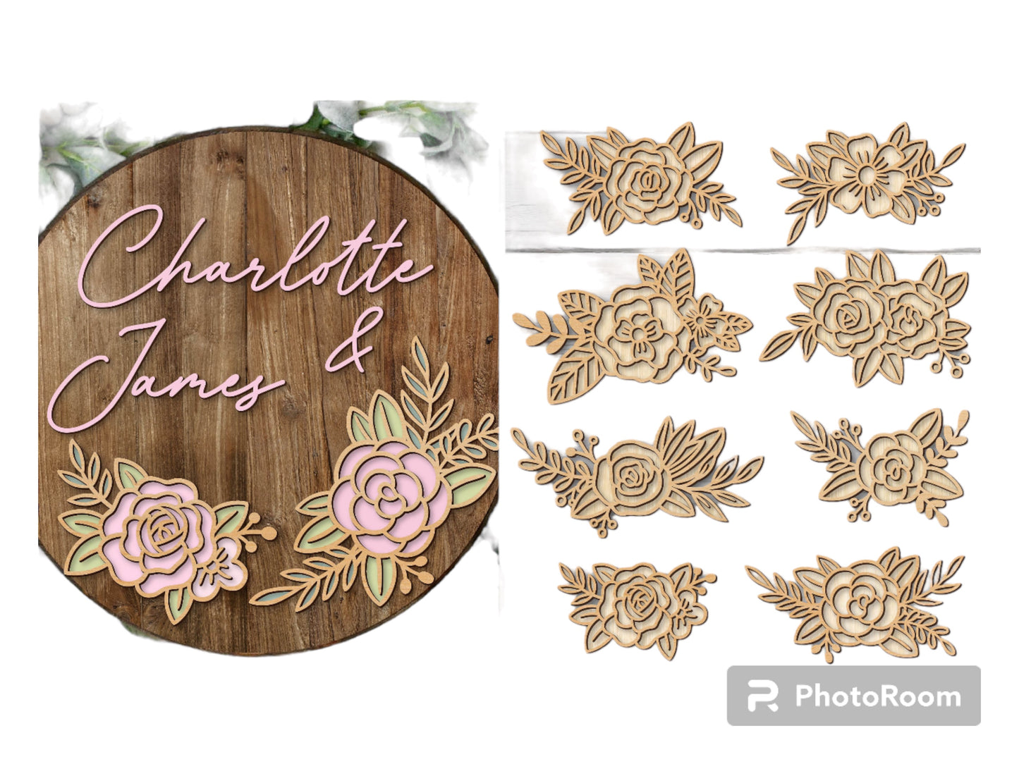 Door Hanger - Floral Nursery Sign