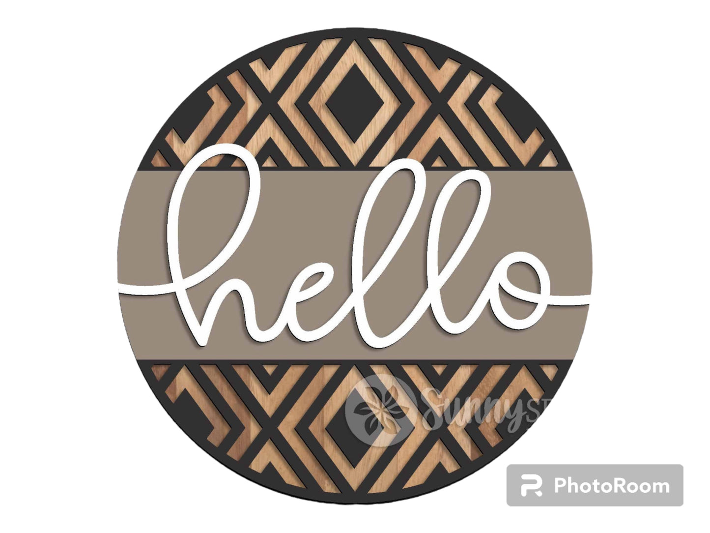 Door Hanger - Hello Geometric