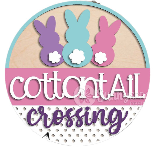 Door Hanger - Cotton Tail Crossing