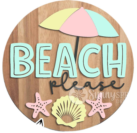 Door Hanger - Beach Please 2