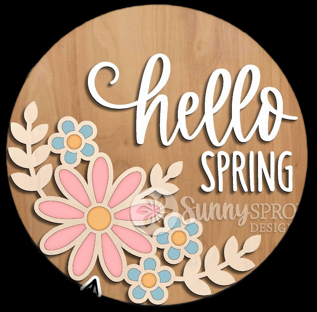 Door Hanger - Hello Spring 2